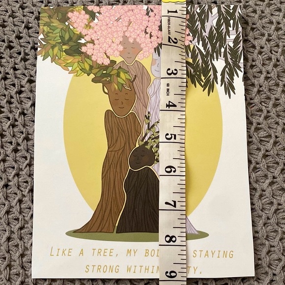 “LIKE A TREE MY BODY IS STAYING STRONG WITHIN UNITY” Illustration ~ Handmade - Picture 4 of 5